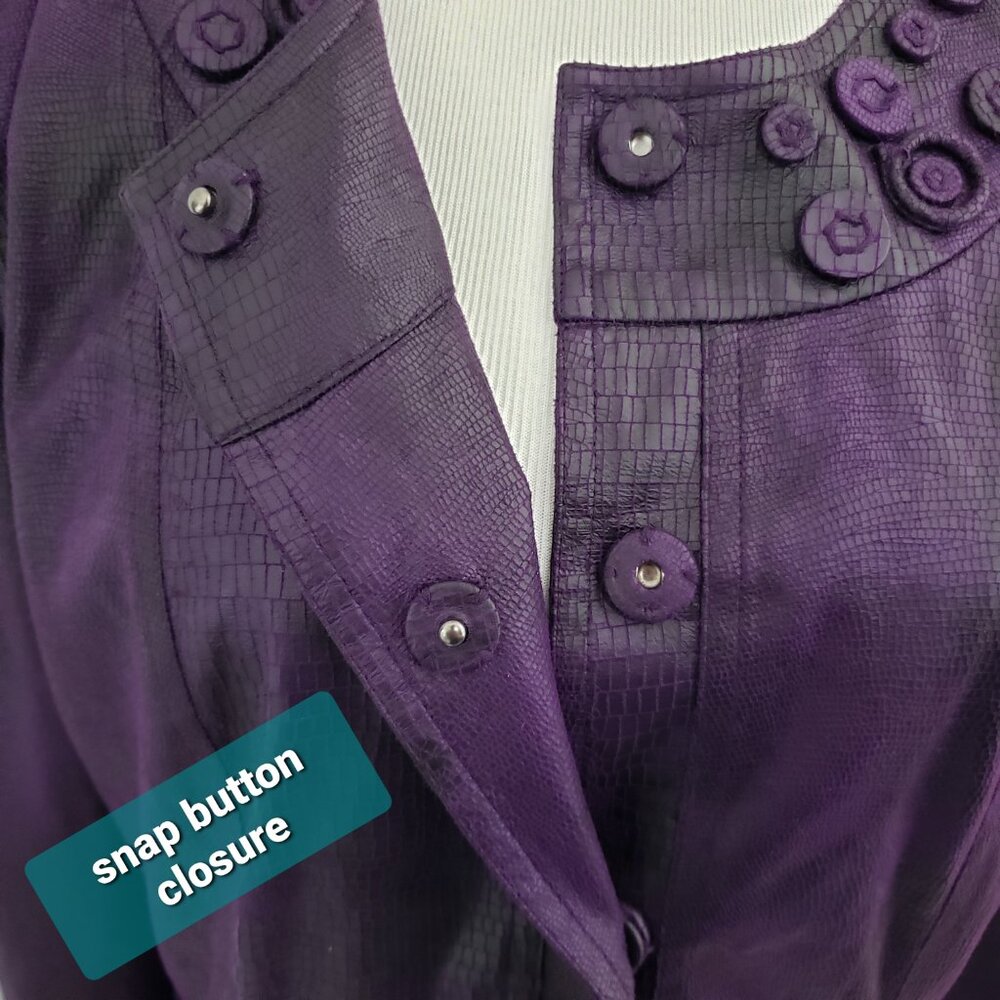 Chicos Lightweight Snap Button Jacket Medium (Siz… - image 3